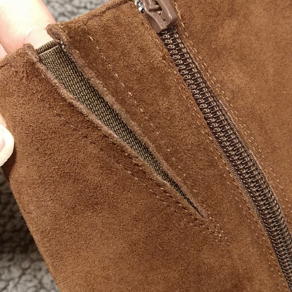 White Mountain Suede Leather Mid-Calf Boots - Picture 7 of 8